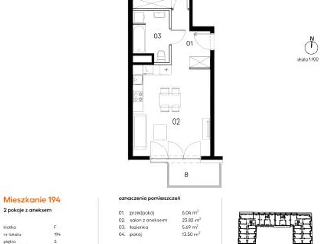 Mieszkanie 49,1m²