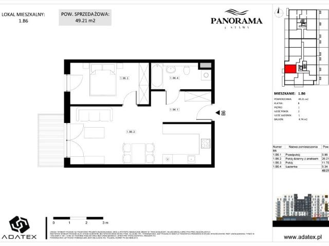 Mieszkanie 49,2m²