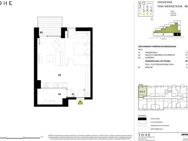 Mieszkanie 48,8m²