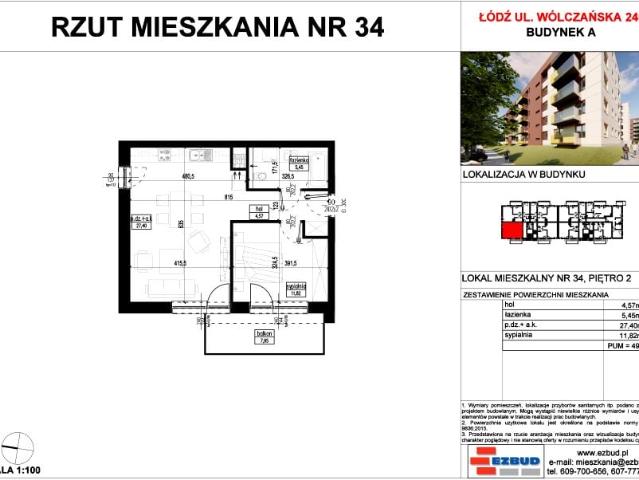 Mieszkanie 49,2m²