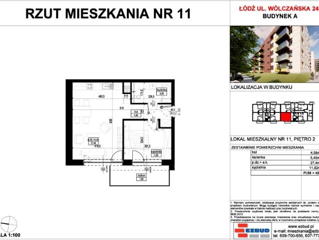 Mieszkanie 49,3m²