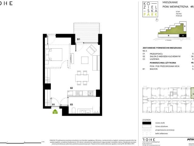 Mieszkanie 48,8m²