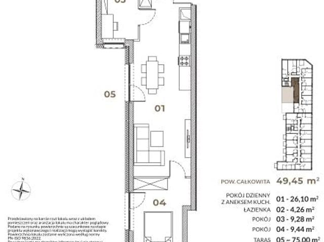 Mieszkanie 49,5m²