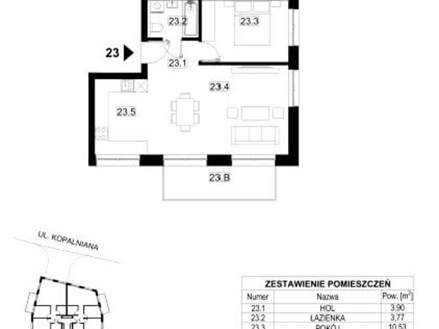 Mieszkanie 49,5m²