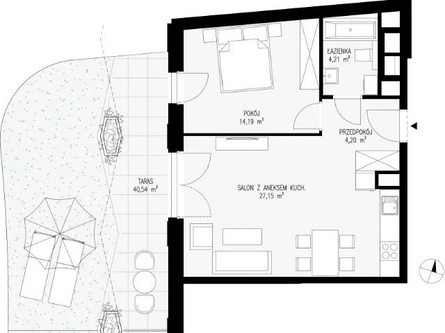 Mieszkanie 49,8m²