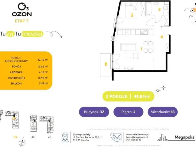 Mieszkanie 49,8m²
