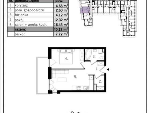 Mieszkanie 40,1m²