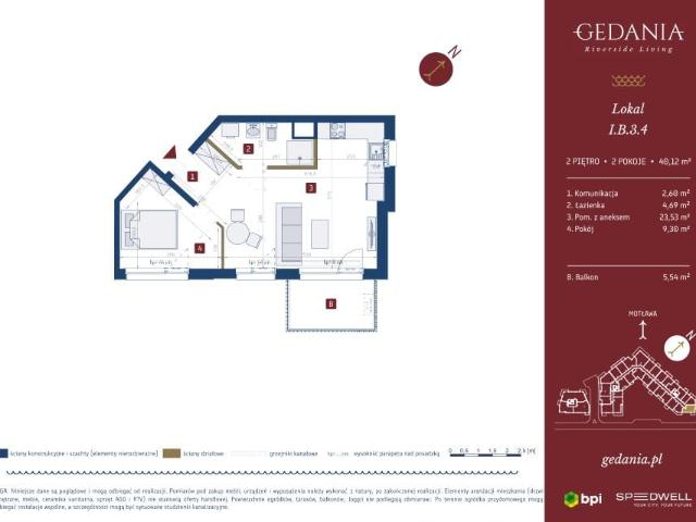 Mieszkanie 40,1m²