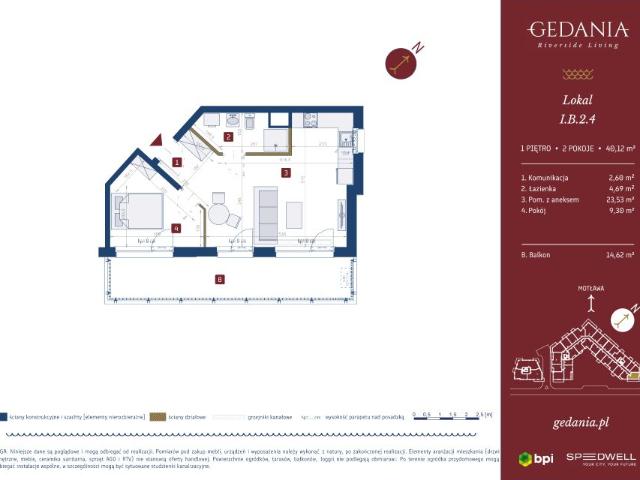 Mieszkanie 40,1m²