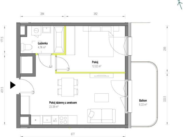 Mieszkanie 40,2m²