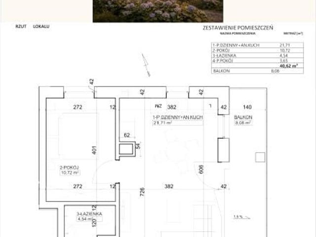 Mieszkanie 40,6m²