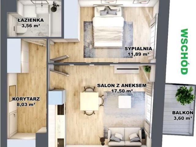 Mieszkanie 40,81 m², Lublin