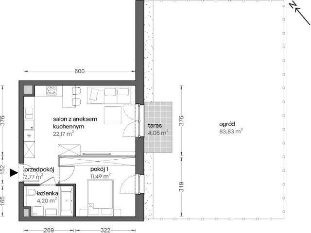 Mieszkanie 40,8m²