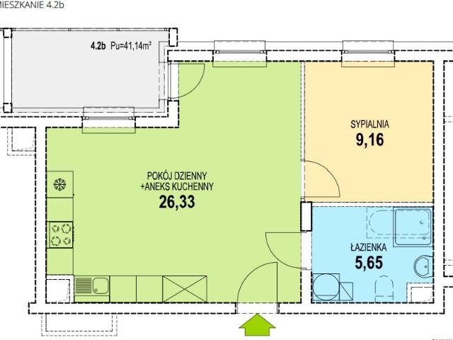 Mieszkanie 41,1m²