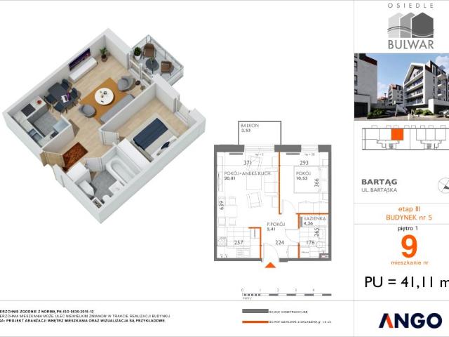 Mieszkanie 41,1m²