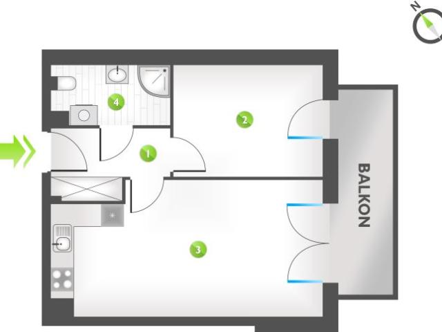 Mieszkanie 41,1m²