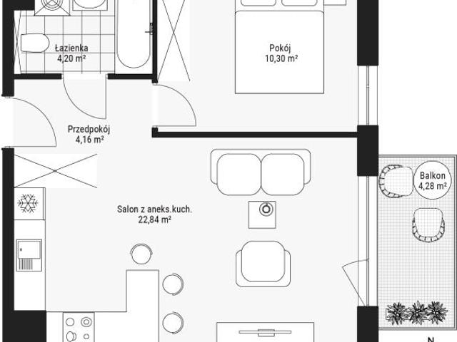 Mieszkanie 41,4m²