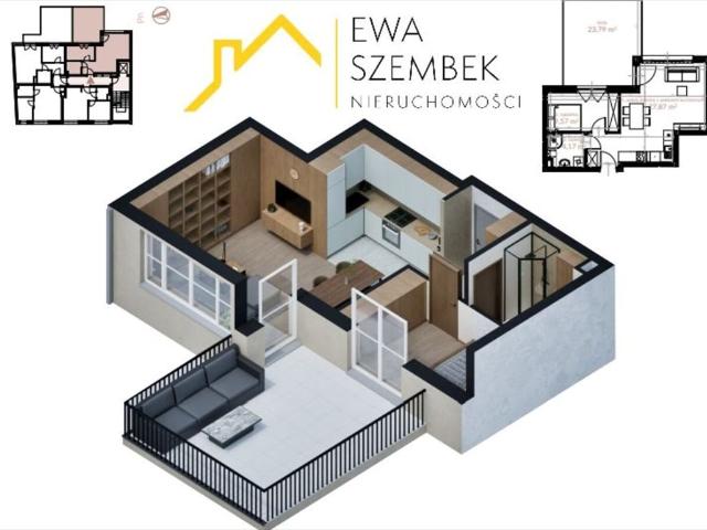 Mieszkanie 41,61 m² z tarasem w Krowodrzy zapraszam