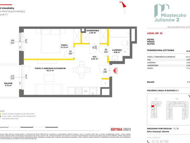 Mieszkanie 41,7m²