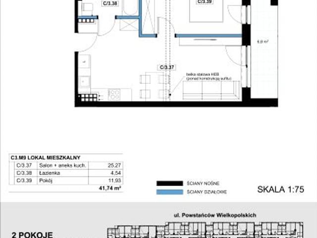 Mieszkanie 41,7m²