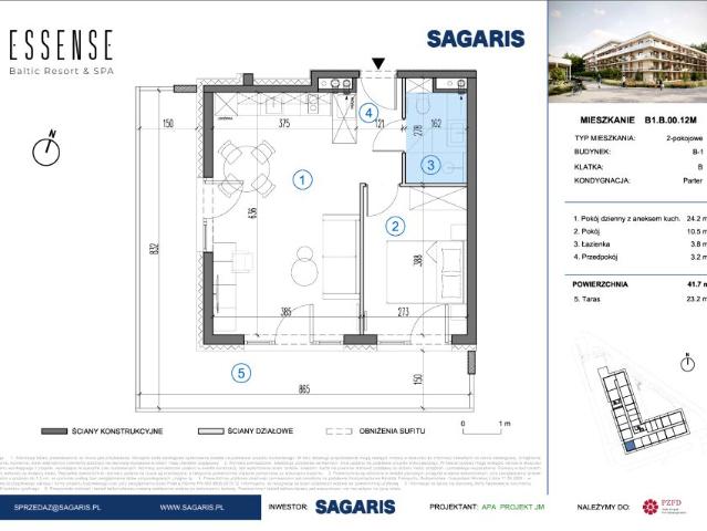 Mieszkanie 41,7m²