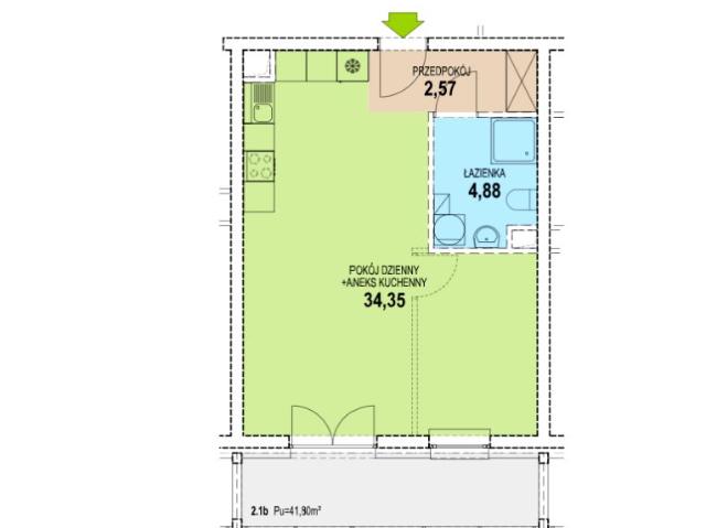 Mieszkanie 41,8m²