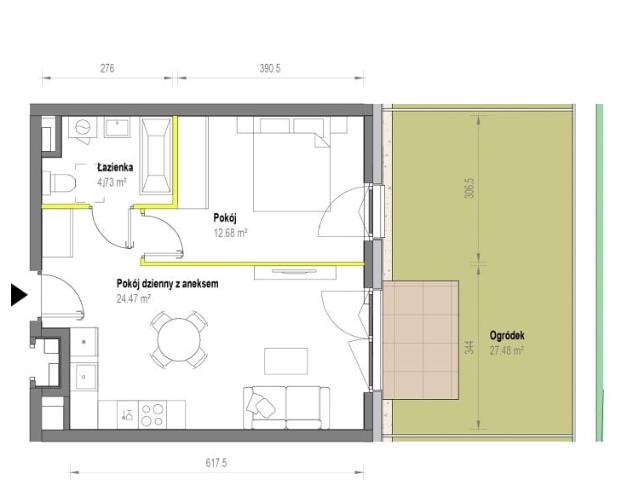 Mieszkanie 41,9m²