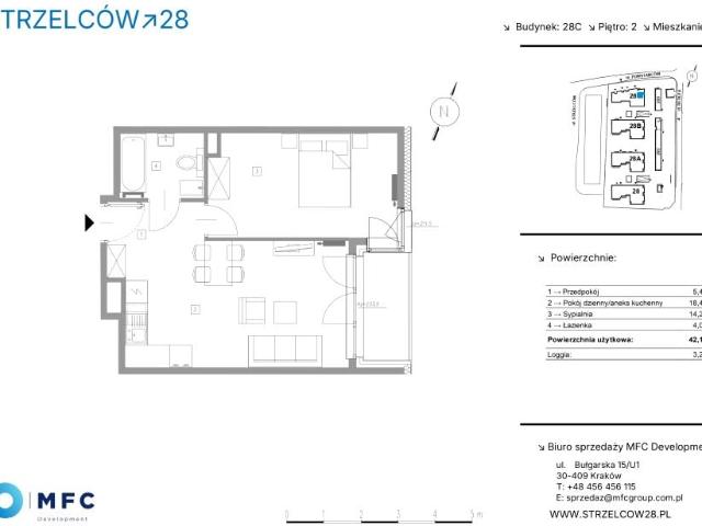 Mieszkanie 42,1m²