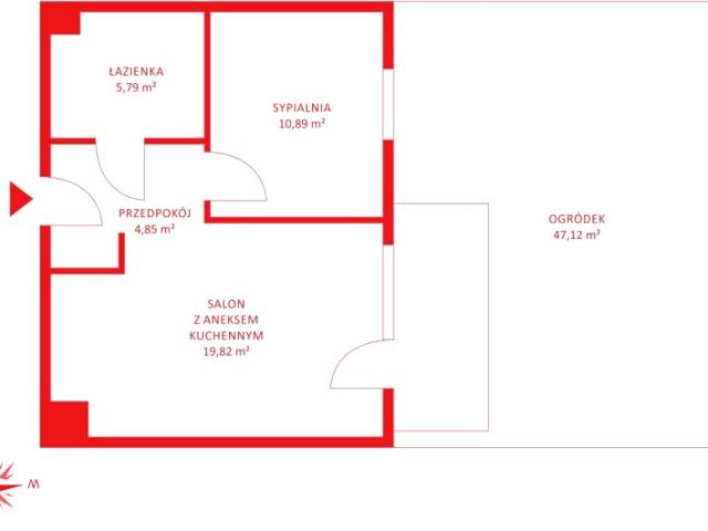 Mieszkanie 42,29 m², Straszyn