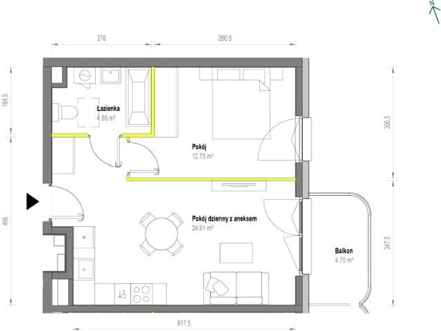 Mieszkanie 42,2m²