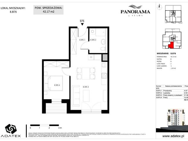Mieszkanie 42,2m²