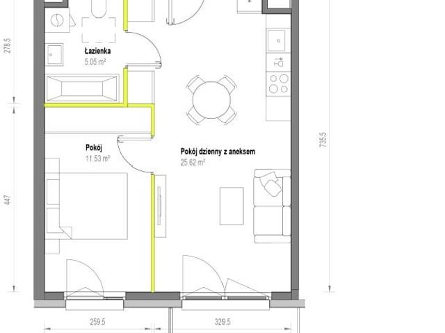 Mieszkanie 42,2m²