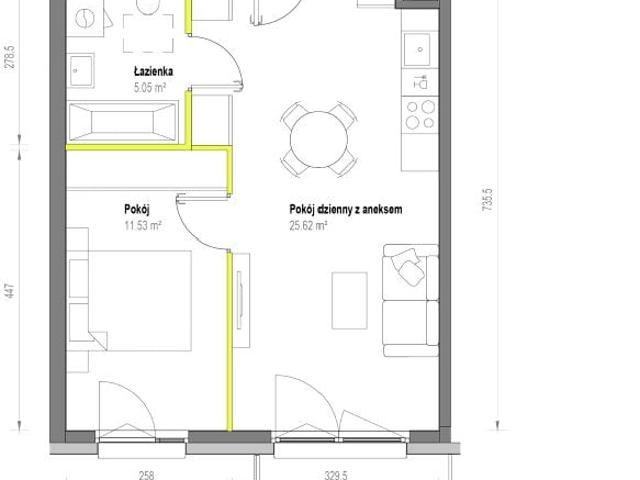 Mieszkanie 42,2m²