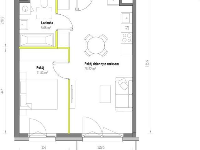 Mieszkanie 42,2m²