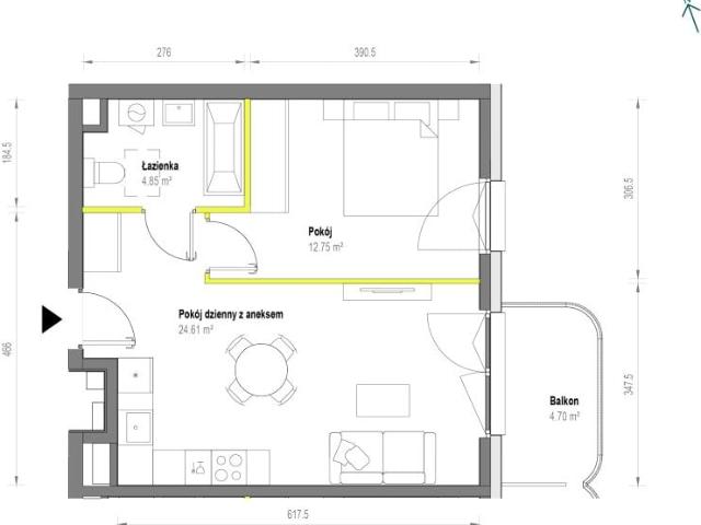 Mieszkanie 42,2m²