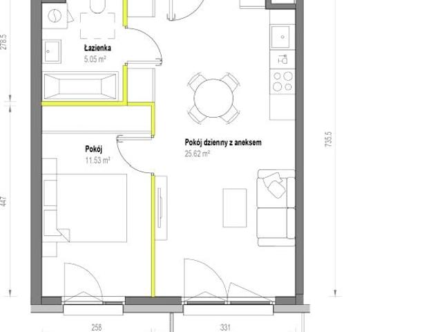 Mieszkanie 42,2m²