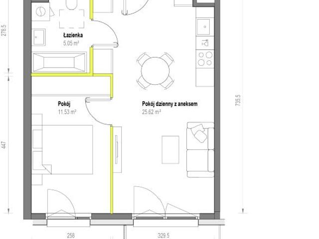 Mieszkanie 42,2m²