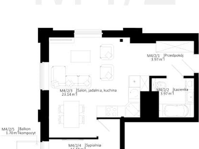 Mieszkanie 42,3m²