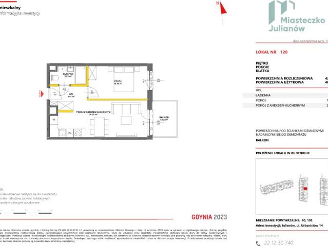 Mieszkanie 40,6m²