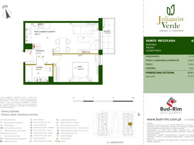 Mieszkanie 42,4m²