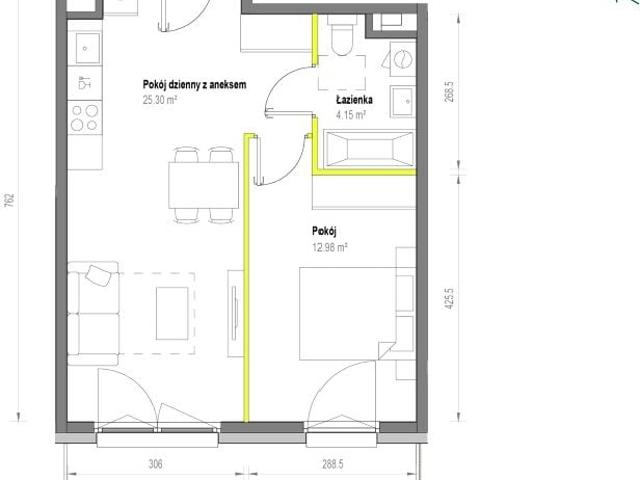 Mieszkanie 42,4m²