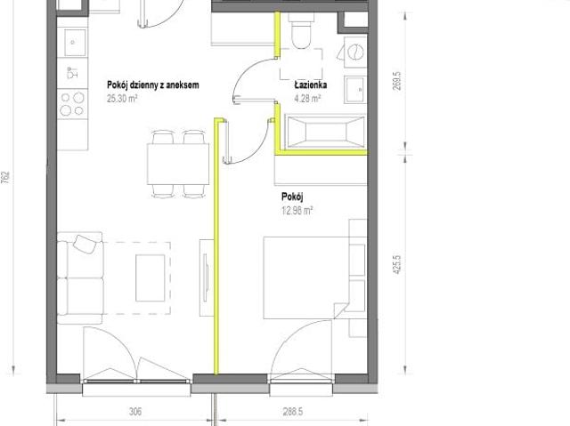 Mieszkanie 42,6m²