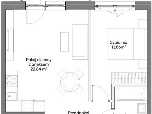 Mieszkanie 43 m², Warszawa