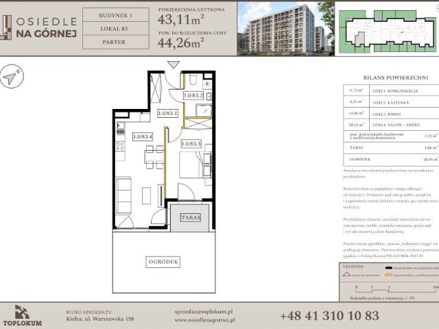 Mieszkanie 43,1m²