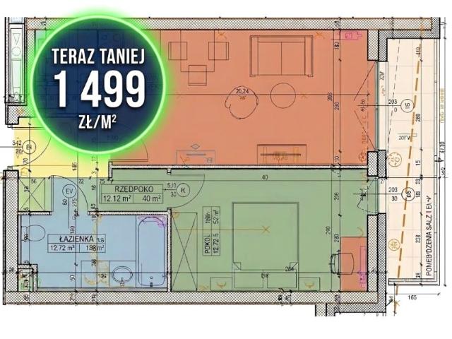 Mieszkanie 43,34 m², Lublin