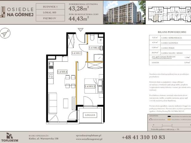 Mieszkanie 43,3m²