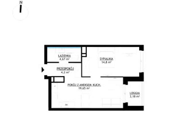 Mieszkanie 43,3m²