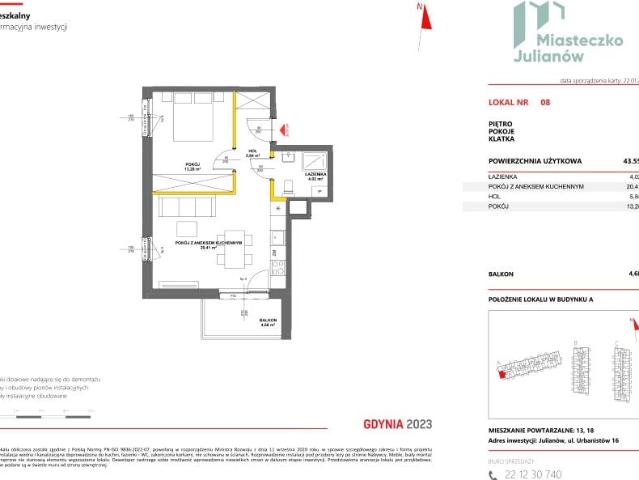 Mieszkanie 43,4m²