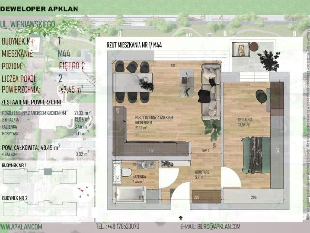Mieszkanie 43,5m²