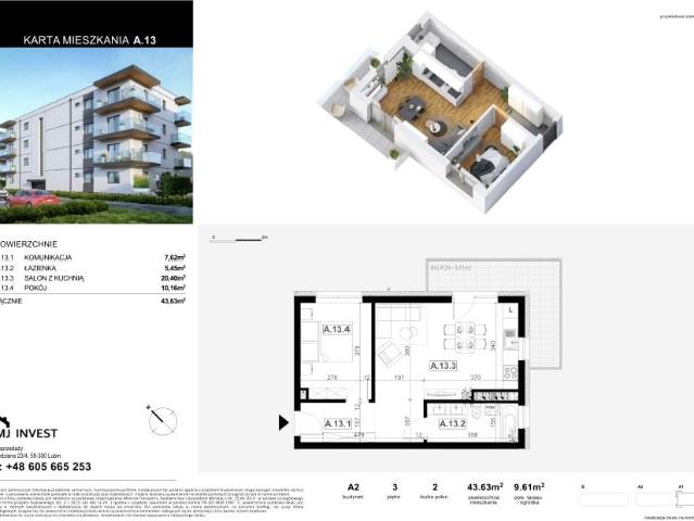 Mieszkanie 43,6m²